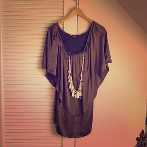 Adorable silk cocktail dress with built in beads